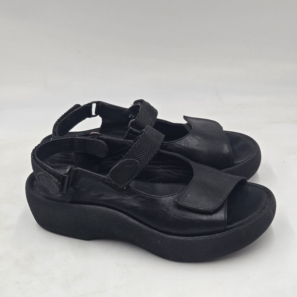 Wolky Jewel Slingback Sandals Black Leather 3204 Comfort Walking Women's 38 7.5